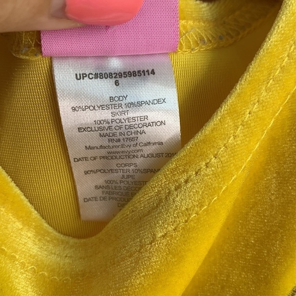 Disney Velvet Beauty & The Beast Gold Dress Up Dress sz 6 - Picture 5 of 6